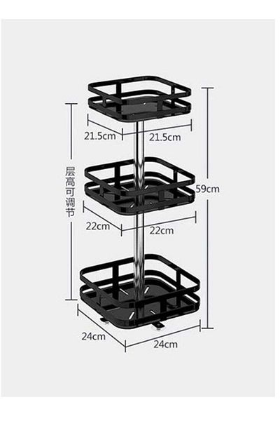 DRAMA HOME Adjustable Height Cabinet Organizer Rack Layer Use Spice Rack Dish Turntable for Cabinets, Kitchen, Refrigerator