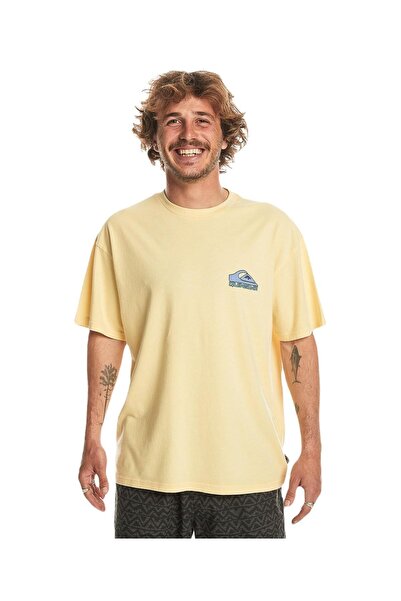 Quiksilver Eqyzt07654 Take Us Back Logo Ss Men's T-Shirt Yellow