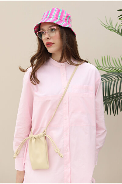 HEQA Poplin Pocket Shirt Dusty Pink