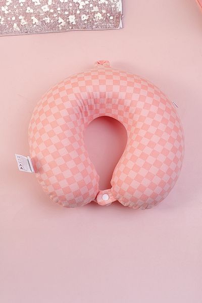 YOYOSO Μαξιλάρι τύπου U Memory Foam σε σχήμα μωσαϊκού Ροζ
