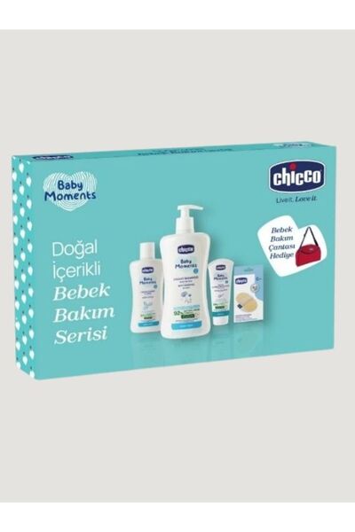 Chicco Attabebek Doğal Içerikli Bakım Seti Çanta Hediyeli Şampuan Vucüt Losyonu Pişik Kremi Banyoeldiveni