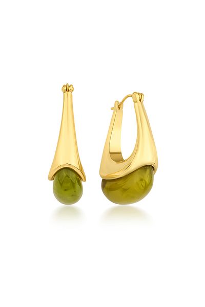 Perspective Earrings Green Earrings