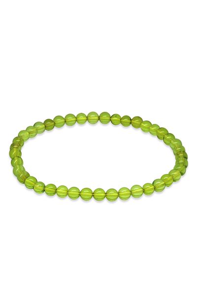 Tesbihane Globe Cut Green Natural Drop Amber Women's Bracelet