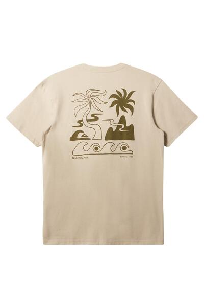 Quiksilver Aqyzt09562 Tropical Breeze Purple Men's T-Shirt Beige