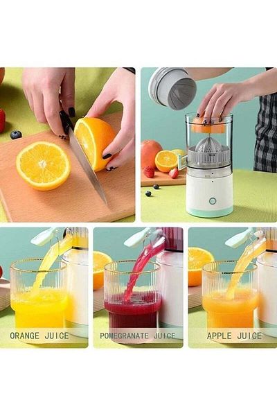 Denx Electric Citrus Juicer, Portable Hands-Free USB Charging Powerful Electric Juicer Cordless Fruit