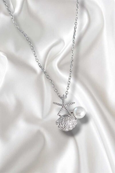 REBORN DESIGN 316L الصلب الفضة اللون سلسلة الزركون حجر البحر شل نموذج اللؤلؤ ...