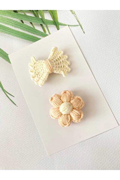 Kadın Girişimciler Atölyesi Newborn Baby Buckle Handmade 2-Piece Clip Hairles...