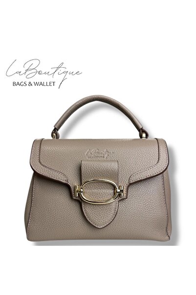 LA BOUTIQUE 100% Leather lb Bag D-2400 Mink