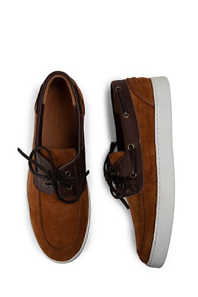 Deery Γνήσια Suede Tan Color Casual Marine Ανδρικά Παπούτσια