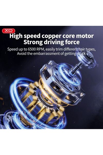 REDz Accessories Ξυριστική μηχανή, XO-CF21 Ηλεκτρική περιστροφική ξυριστική μηχανή, 6 λεπίδες, μπαταρία 1400mAh, μαύρη