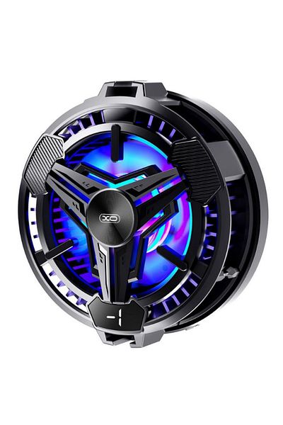 REDz Accessories Magnetic Cooler XO-SL03 for Phone, RGB LED, 4500Rpm Cooling Fan, Black