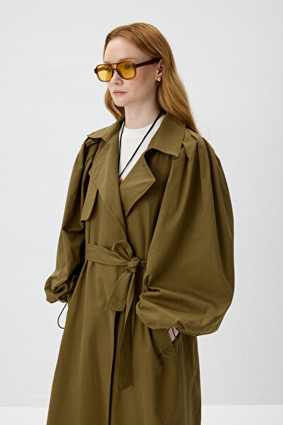 KUAD Haki Limited Balon Kol Trençkot