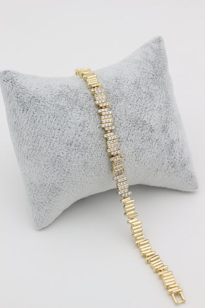 XUPING JEWELRY Style Pearl/Xuping Jewelry Zigzag Zircon Stone Bracelet