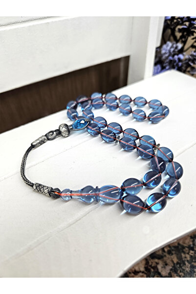 Zikir Tesbih ATEŞ KEHRİBAR TESBİH KAZAZİYE GÜMÜŞ PÜSKÜL , Kişiye Özel Ahşap K...