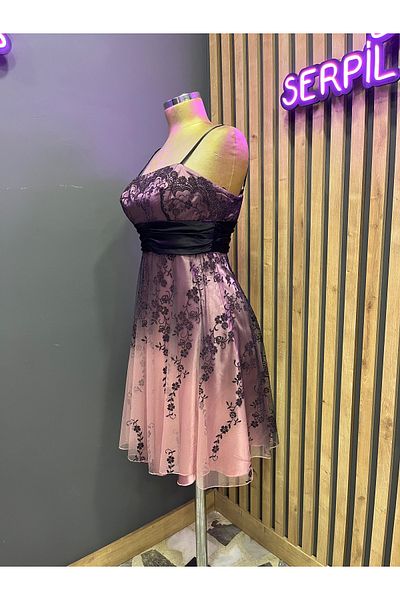serpildinc Tulle Detailed Evening Dress