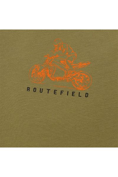 ROUTEFIELD Men's Khaki T-Shirt - Tree Model