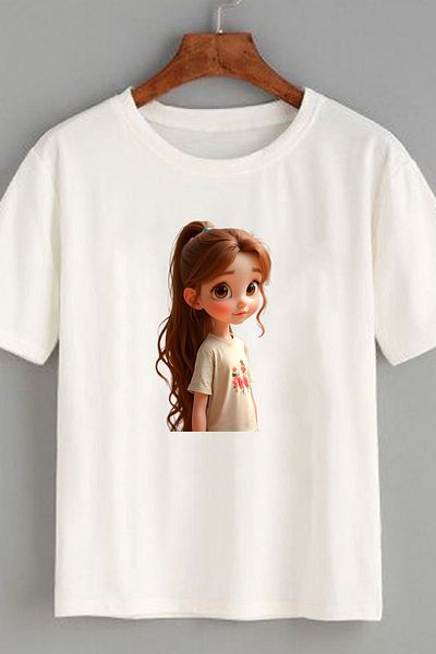 makiteks Tricou imprimat pentru femei, unisex, supradimensionat, cu decolteu, tricou negru Cutegirl03