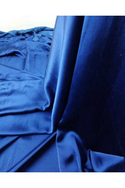 Kumaş Parça Темно-синій чудовий льон - легкий блискучий сатин (ширина 160 см ...