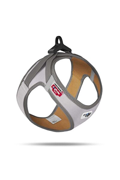 Curli Glow Clasp Vest Harness Reflective Gray Köpek Göğüs Tasması