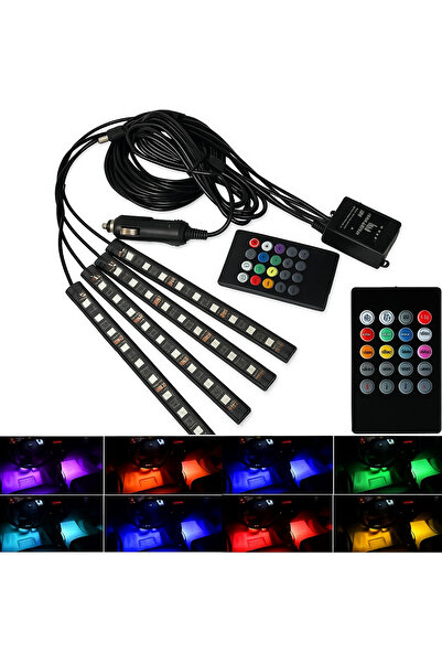 Manor Araç Içi Ayak Altı Led Sese Duyarlı Müziğe Duyarlı 12'li - Rgb