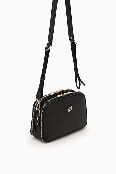 Levidor Black Double Compartment Sport Shoulder Bag