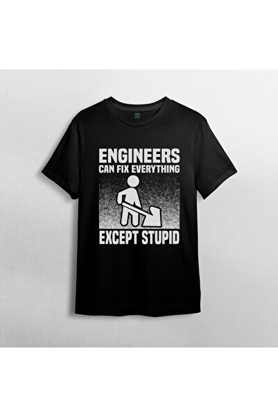 Pixxa Інженер Я не можу виправити дурість Unisex 100% бавовна Бісiklet Яка Футболка Модель 2