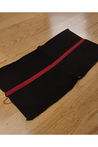 Kumaş Parça Ribana pliata cu dungi rosii - guler si maneca (latime 43 cm x lu...