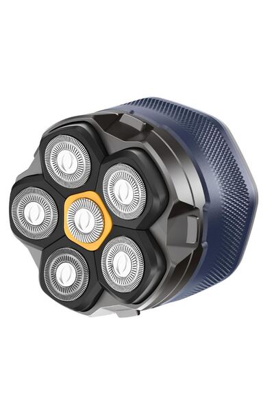 REDz Accessories Ξυριστική μηχανή, XO-CF21 Ηλεκτρική περιστροφική ξυριστική μηχανή, 6 λεπίδες, μπαταρία 1400mAh, μαύρη