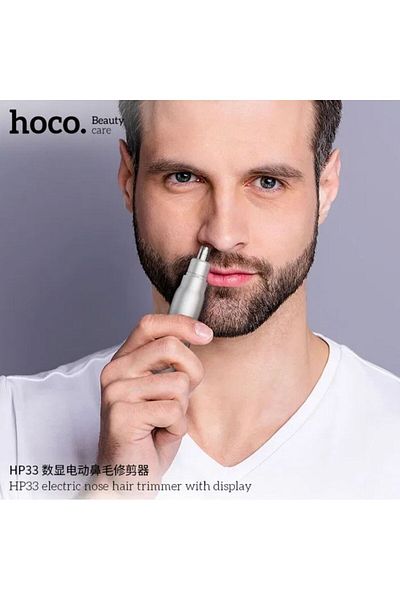REDz Accessories Nose Hair Trimmer, Hoco HP33, Nose Hair Trimmer, 400mAh, LED Display, Gray