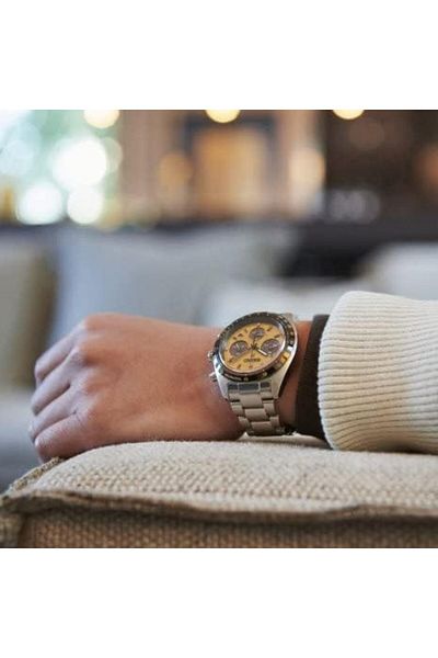 Seiko Prospex Speedtimer Solar Chronograph Sports Beige Dial Watch SSC817P1