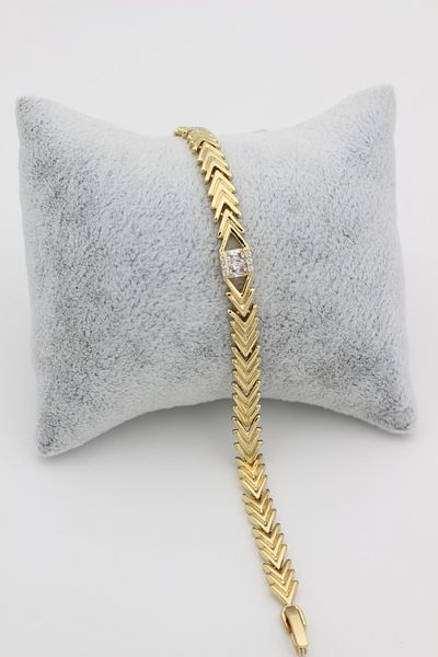 XUPING JEWELRY Style Pearl/Xuping Jewelry Triangle Centered Baguette Zircon Stone Bracelet