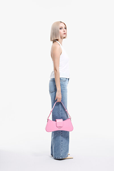 LOVENTA Adjustable Strap Shoulder Bag Greta Pink