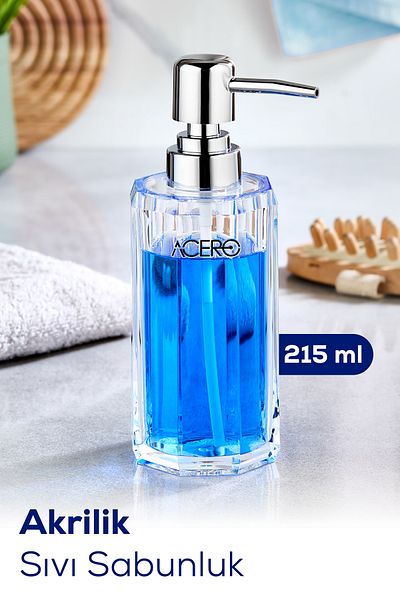 Vienev Acrylic Liquid Soap Dispenser 215 ml Transparent 1990