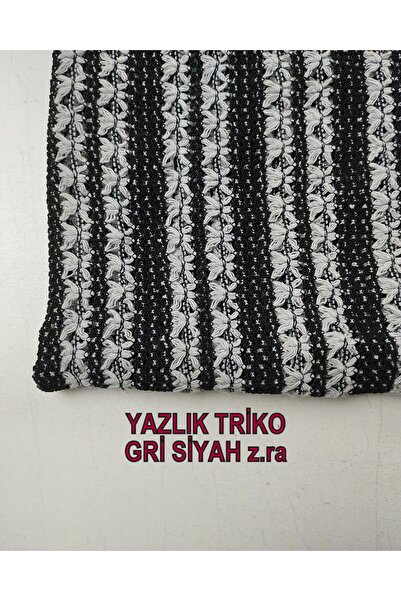 Kumaş Parça Tricotaj Gri și Negru - 140 cm