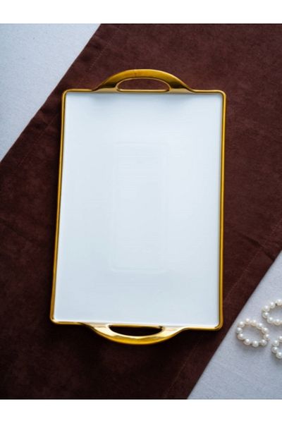 ACAR Arwen Rectangular Gold Tray 45X25X3Cm