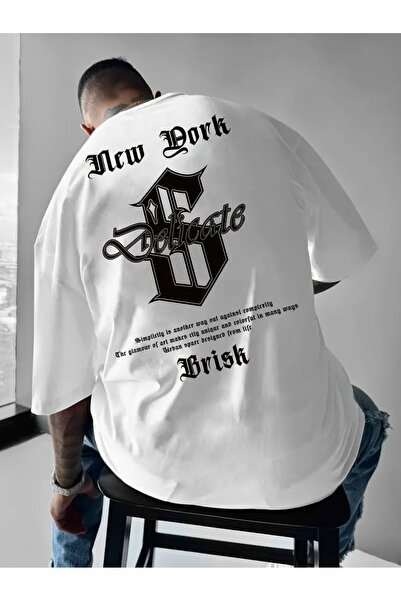 LOTS MODA Ανδρικό κοντομάνικο μπλουζάκι Streetwear σε μεγάλο μέγεθος με τοντο...