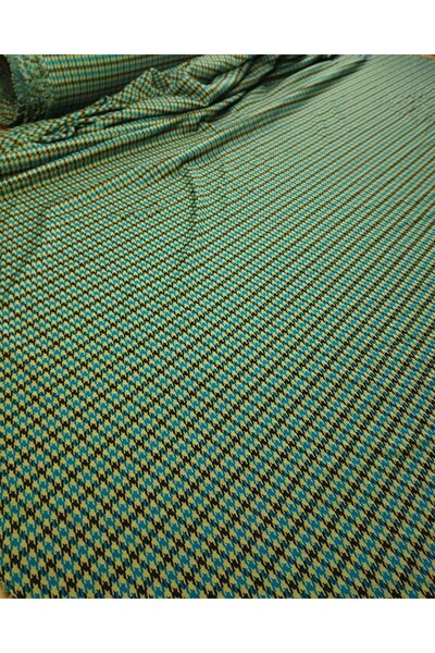 Kumaş Parça Model Jacquard Houndstooth tricotat în culorile muștar negru turc...