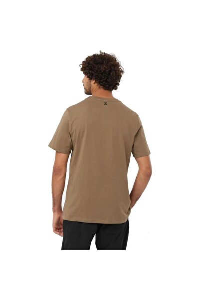 Salomon Lc2246800 Running Graphic Ss Tee m Men's T-Shirt Brown
