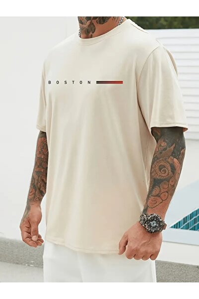 AN Trend Moda 100% Cotton 180g Boston Printed Short Sleeve Round Neck T-Shirt...