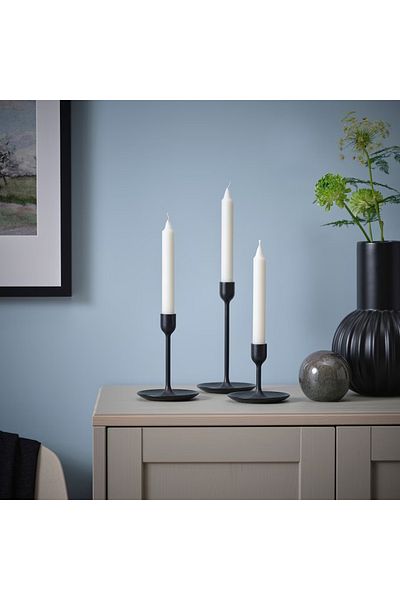 IKEA Unscented Chandelier Candle, Natural Color, 19 cm, Burn Time: 6 Hours