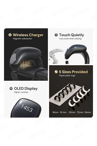 WESLAMIC Itasbih (FAITH) Smart Ring | Prayer Reminders | 5 Sizes Included | Wireless Charging | Bluetooth