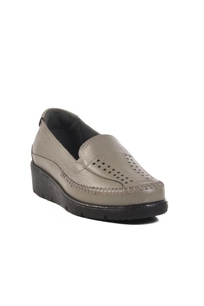 WALKWAY Bb096 Z Gray Genuine Leather Women's Casual Shoes