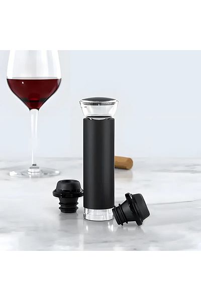 GeldHaus Gh - Automatic Corkscrew Wine Opener 6 Piece Set-Wine Opening Aeration Set