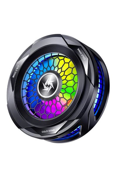 REDz Accessories Magnetic Cooler XO-SL07 for Phone, RGB LED, Silent Cooler 5500Rpm, Black