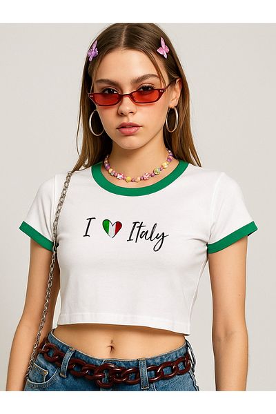 Touz Moda Βιατική ιταλική εμπριμέ λευκή μπλούζα κορμάκι
