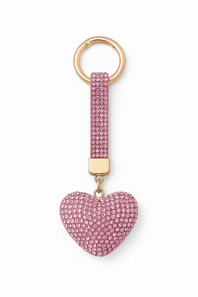 Çlk Accessories Premium Stone Heart Keychain Bag Accessory and Keychain 030