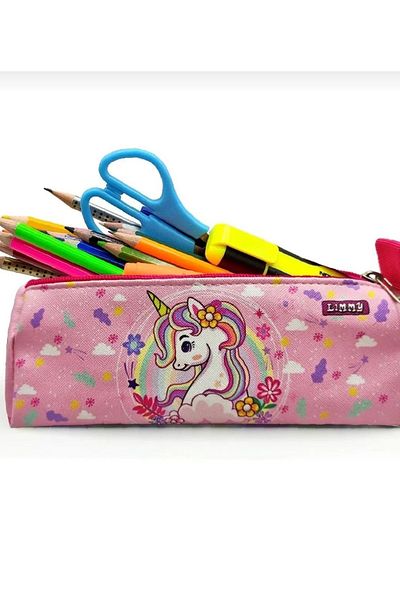 senacacollection Unicorn Triangle Pencil Case Vegan Leather 1 Piece