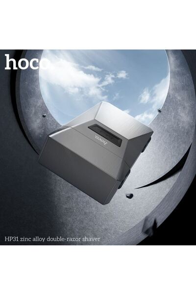 REDz Accessories Ξυριστική μηχανή Hoco HP31, ηλεκτρική και φορητή, αθόρυβη και αδιάβροχη, μεταλλική, μαύρη