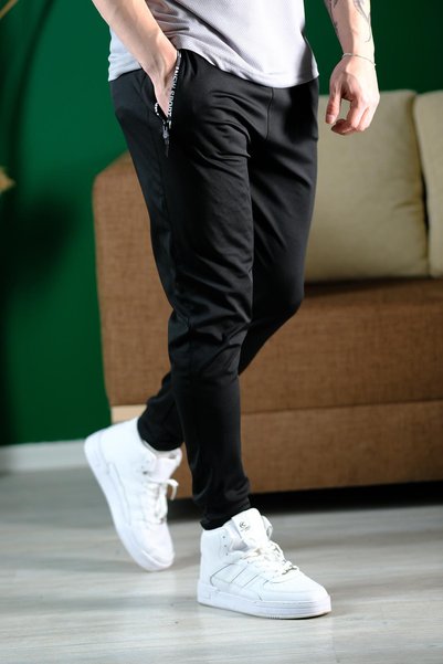 since 1990 man Mannew Sport Zipper Detailed Men's Running Jogging Workout Gym Sweatpants