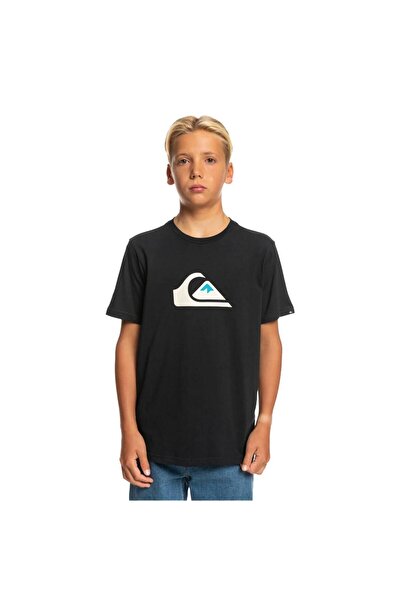 Quiksilver تي شيرت للأولاد من EQBZT04369 بشعار Comp Logo Ss باللون الأسود